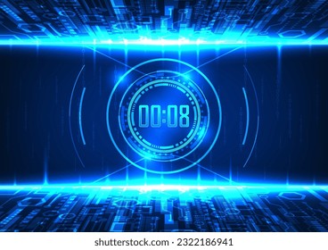 Technology time with code background technology circle The concept of large data transmission through the internet network can transmit data quickly. To communicate and do business smoothly.