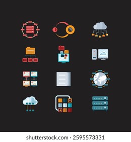 Technology today digital Network Icons Best EPD file for Downloads