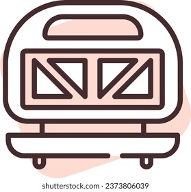 Technology toster, illustration or icon, vector on white background.