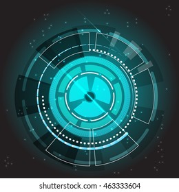 Technology transfer gears abstract background, stock vector