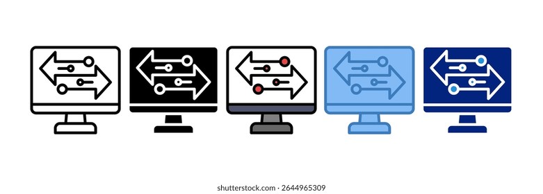 Technology Transfer Icon Element For Design