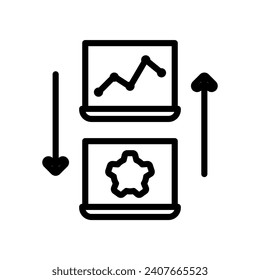 Technology Transfer Process line icon, outline icon, vector, pixel perfect icon