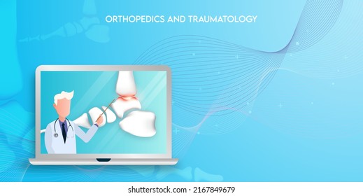 Technology for treatment of ankleand foot bone. Abstract traumatology and orthopedics. Medical science in the hospital for body joints.