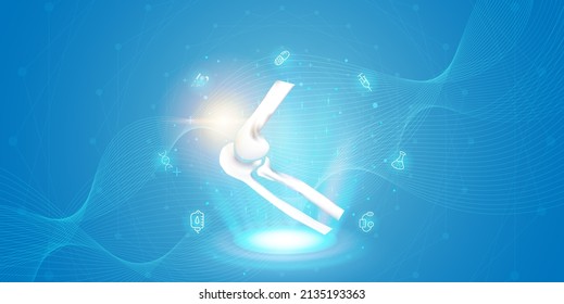 Technology for treatment of elbow bone. Abstract traumatology and orthopedics. Medical science in the hospital for body joints.