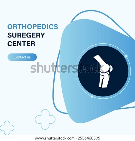 Technology for treatment of knee and joint bone injury. Abstract traumatology and orthopedics. Medical science in the hospital for body joints.