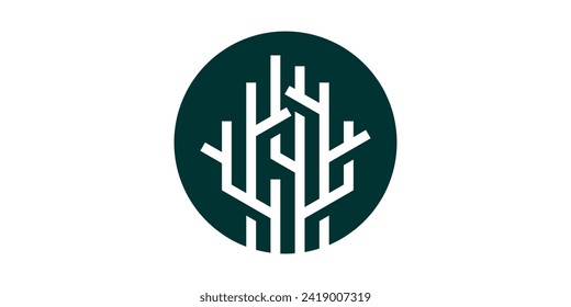 technology tree logo design, logo design template symbol icon idea.