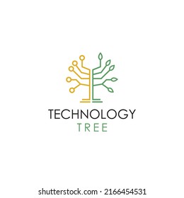 Technology tree logo modern biology