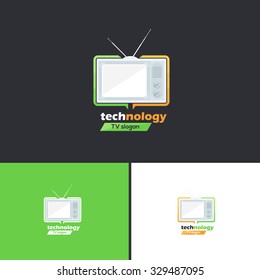 Technology Tv Concept Vector Icons, Logos, Sign, Symbol Template 