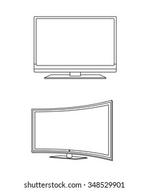 Technology TV screen graphic icon design, vector illustration eps10