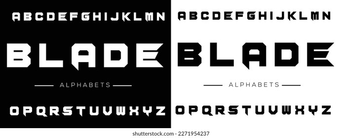 Tipos de letra de la tipografía tecnológica con estilo negrita. Ilustración vectorial y fuente tecnológica. Resumen deporte moderno mínimo, simple, moda, digital, fuente de alfabeto creativo futuro.