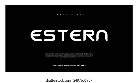 Technology typography alphabet fonts with bold style. Vector illustration and tech font. Abstract minimal modern sport, simple, fashion, digital, future creative alphabet font.