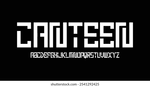 Technology typography alphabet fonts with bold style. Vector illustration and tech font. Abstract minimal modern sport, simple, fashion, digital, future creative alphabet font.
