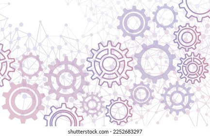 Fondo abstracto del vector de tecnología. Antecedentes técnicos, mecánicos y de ingeniería. Fondo con engranajes.