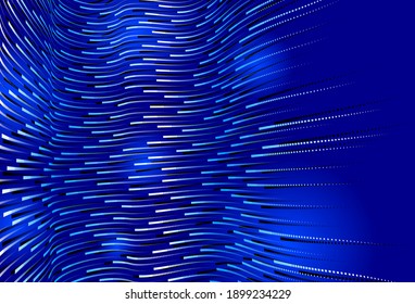 Technology vector abstract background with lines big data flow, 3D abstraction of nanotechnology and science, electronics and digital style, wire net dimensional perspective.