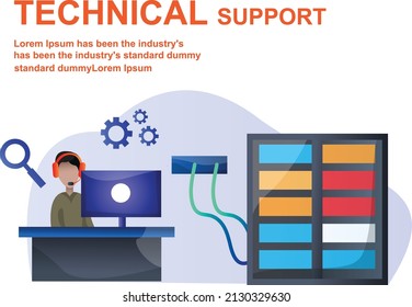 Technology vector art illustration design