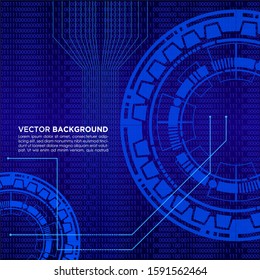 technology vector background - blue light