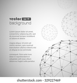 Technology vector background for business or science presentation.