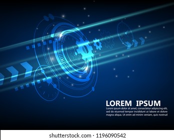 technology vector background circle geometric