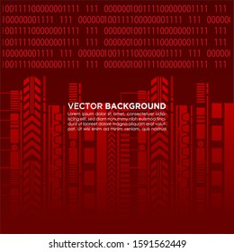 technology vector background - red and black