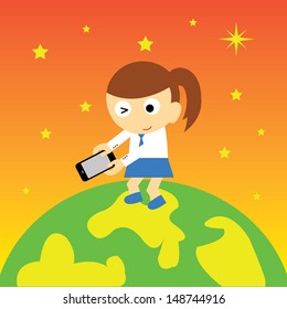 technology vector cartoon style for use