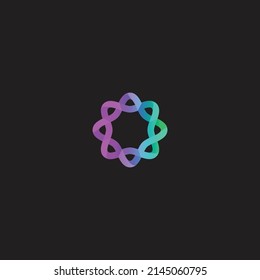 technology vector circle design logo template.