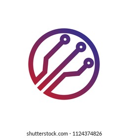 technology vector design for logo