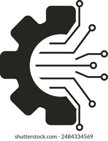 Technology Vector Design: A sleek, futuristic logo incorporating circuit-like patterns, symbolizing innovation, precision, and advanced digital solutions.