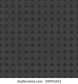 Technology vector geometric perforated material seamless dark grey background for applications (app), web user interfaces (ui), internet sites, business. Abstract technology minimalism wallpaper