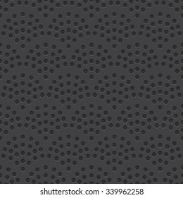 Technology vector geometric perforated material seamless dark grey background for applications (app), web user interfaces (ui), internet sites, business. Abstract technology minimalism wallpaper