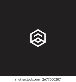 Un logotipo de icono de hexágono de Vector de tecnología