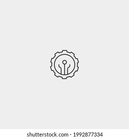 Technologie-Vektorsymbol-Illustrationszeichen