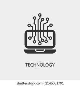 Technology vector icon illustration sign
