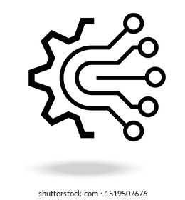 Technology vector Icon .technology industrial in factory or home.