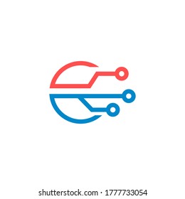 technology vector icon logo design