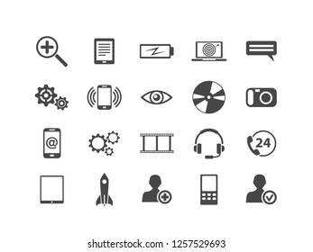 Technology vector icon set.