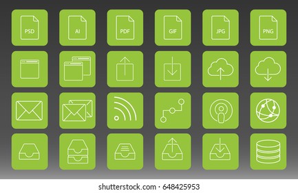 Technology Vector Icon Set Illustration