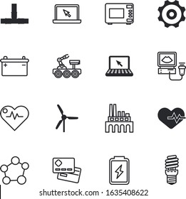 technology vector icon set such as: level, imaging, finance, shape, cosmos, instruments, low, travel, alternative, financial, technical, model, transport, turbine, load, wheel, sonogram, glass