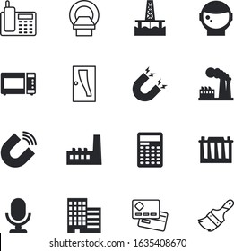 Technology Vector Icon Set Such As: Music, Ocean, Ring, Helmet, Gas, Medicine, Code, Car, Drill, Accumulator, Acid, Downtown, Cityscape, Telephone, Spaceman, Karaoke, Digit, X-ray, Upstream