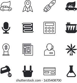 technology vector icon set such as: call, musical, house, positioning, spaceship, pattern, simple, hotline, light, navigation, glassware, speech, rocket, accounting, product, hammer, support, space