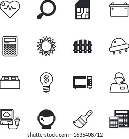 technology vector icon set such as: network, shiny, farm, life, film, electrocardiogram, holding, charge, shoot, galaxy, electronics, solution, spaceman, connection, prick, gas, healthy, customer