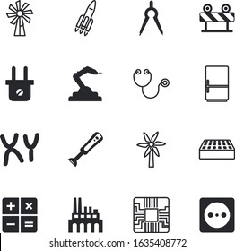 technology vector icon set such as: calculation, gene, town, measurement, flash, doctor, oil, icons, stylish, extraction, geometric, summer, launch, cold, calculator, mathematics, photography