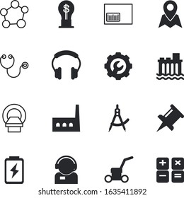 technology vector icon set such as: idea, ray, finance, level, template, molecule, mowing, station, red, compass, lawn, trip, draw, ear, workshop, model, engine, stereo, efficient, phone, bio