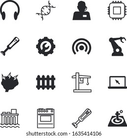 technology vector icon set such as: people, medical, brain, wireless, screen, wrench, project, wi-fi, dj, underfloor, interior, open, pc, stem, mind, manufacture, audio, environment, oven, molecular