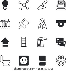 technology vector icon set such as: tree, magnifying, privacy, summer, code, oil, model, television, gasoline, water, server, colorl, bright, connect, map, retail, idea, freezer, factory, buy, push