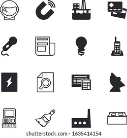 technology vector icon set such as: debit, industry, suit, focus, magnetism, interface, smart, smoke, human, petroleum, magnify, blog, shield, payment, shape, paper, server, desk, engineering