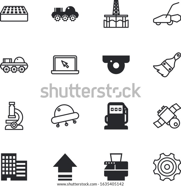 technology vector icon set such as: shoot,\
pointing, needle, structure, north, electronics, file, scanner,\
monitoring, single, global, backup, town, medical, alien,\
interface, up, front,\
computing