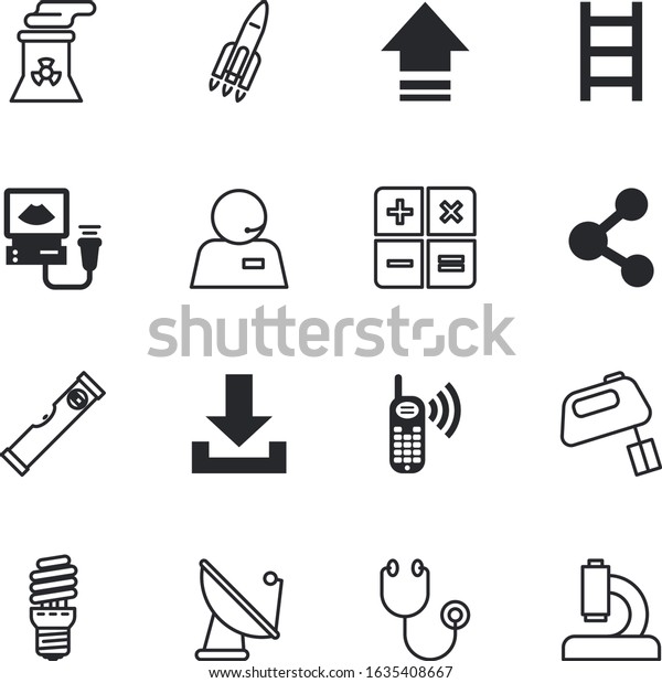 technology vector icon set such as: app,\
step, customer, transmission, portable, aluminum, pollution,\
center, signal, television, internal, open, performance, square,\
pulse, clip,\
environment