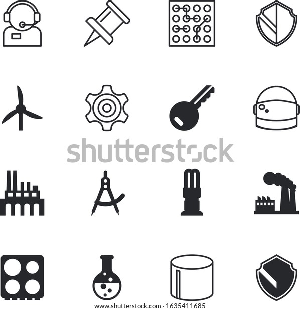 technology vector icon set such as: reminder, lab,\
cogs, divider, cog, renewable, heating, extraction, network, wing,\
universe, space, laboratory, spacesuit, helmet, storage, pushpin,\
mechanism, tool