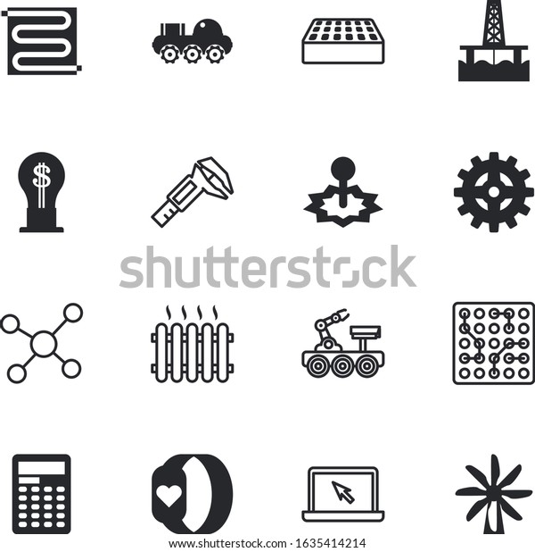 Technology Vector Icon Set Such Pump Stock Vector Royalty Free