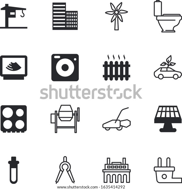 technology vector icon set such as: reaction,\
technical, laboratory, magnification, pencil, loupe, designer,\
yellow, cold, photography, paper, art, education, waves, pharmacy,\
discovery, app